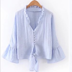 PASTEL BLUE BLOUSE